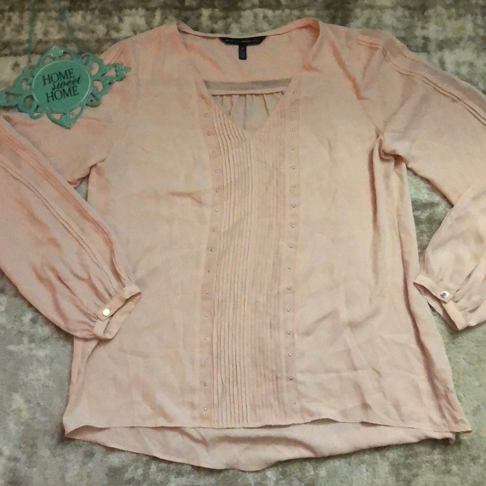 White House black market pink blouse